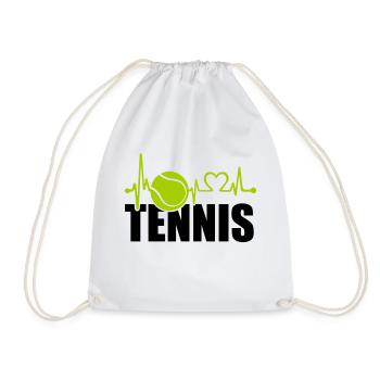 Tennis Love - Drawstring Bag - white - Front