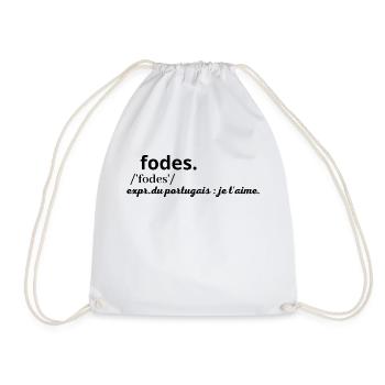 vêtement humoristique portugais fodes ! - Sac de sport léger - blanc - Devant