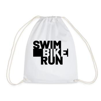 SWIM BIKE RUN - Turnbeutel - Weiß - Vorne