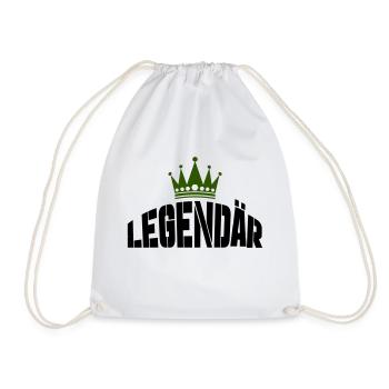 legendär - Turnbeutel - Weiß - Vorne