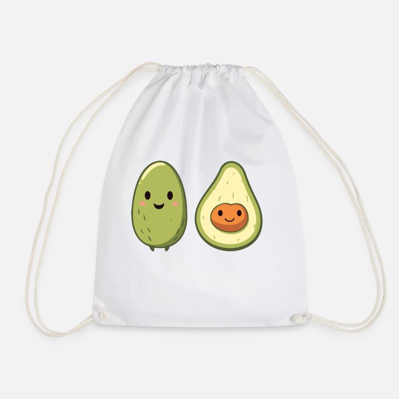 Avocuddies - Drawstring Bag - white