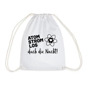 Sprüche Winter Atomstromlos durch die Nacht - Turnbeutel - Weiß - Vorne
