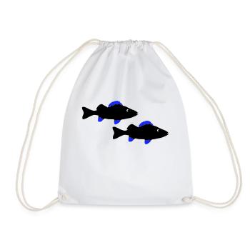 barsch fische - Turnbeutel - Weiß - Vorne