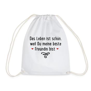 Beste Freundin - Turnbeutel - Weiß - Vorne