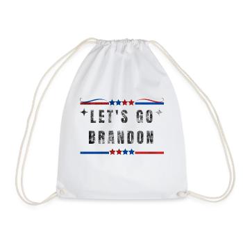 Rallying Cry Tee - Let' s Go Brandon - Drawstring Bag - white - Front