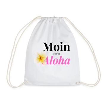 Moin is mien Aloha - Turnbeutel - Weiß - Vorne