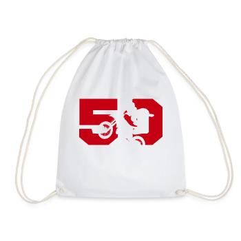 Moto 50 motard - Sac de sport léger - blanc - Devant