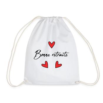 RETIREMENT. RETIREMENT. RETIRED. HAPPY RETIREMENT - Drawstring Bag - white - Front