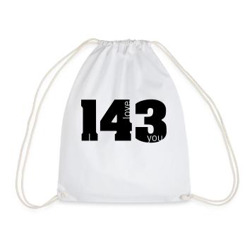 143 i love you - Turnbeutel - Weiß - Vorne
