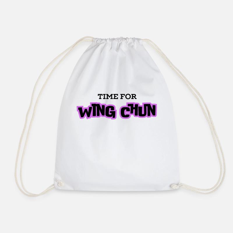 time for WING CHUN - Turnbeutel - Weiß