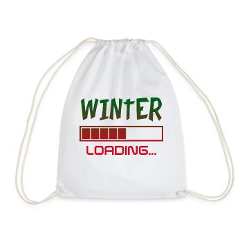 Winter - Drawstring Bag - white - Front