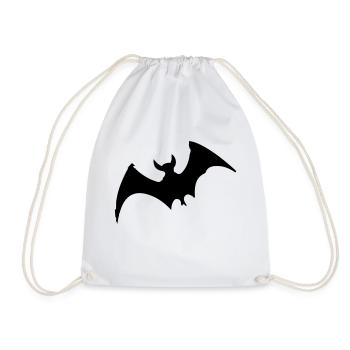 Bat - Drawstring Bag - white - Front