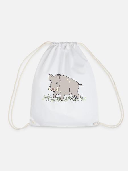 Wildschwein - Turnbeutel - Weiß