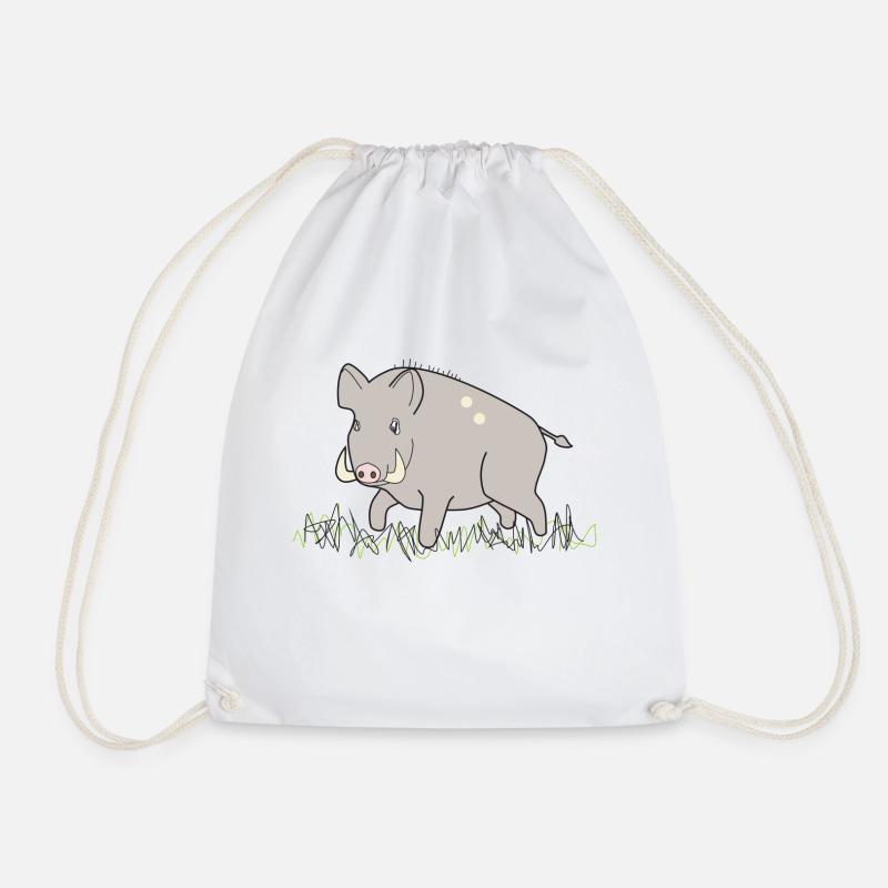 Wildschwein - Turnbeutel - Weiß