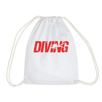 Dive - Diving Diver Gift - Drawstring Bag - white - Front