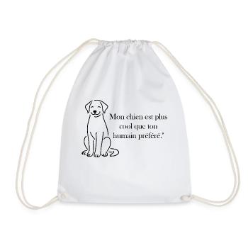 Mon chien est plus cool que ton humain préféré - Sac de sport léger - blanc - Devant