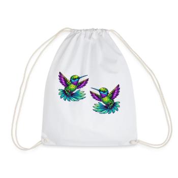 kolibri vogel 2 - Turnbeutel - Weiß - Vorne