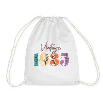 Vintage 1935 florale - Sac de sport léger - blanc - Devant