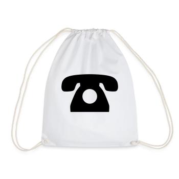 Telefon - Turnbeutel - Weiß - Vorne