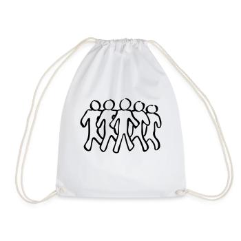 team players - Drawstring Bag - white - Front