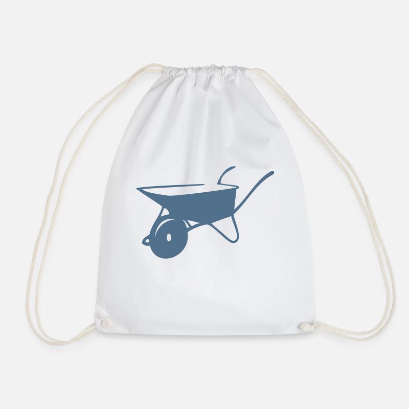 cart - Drawstring Bag - white