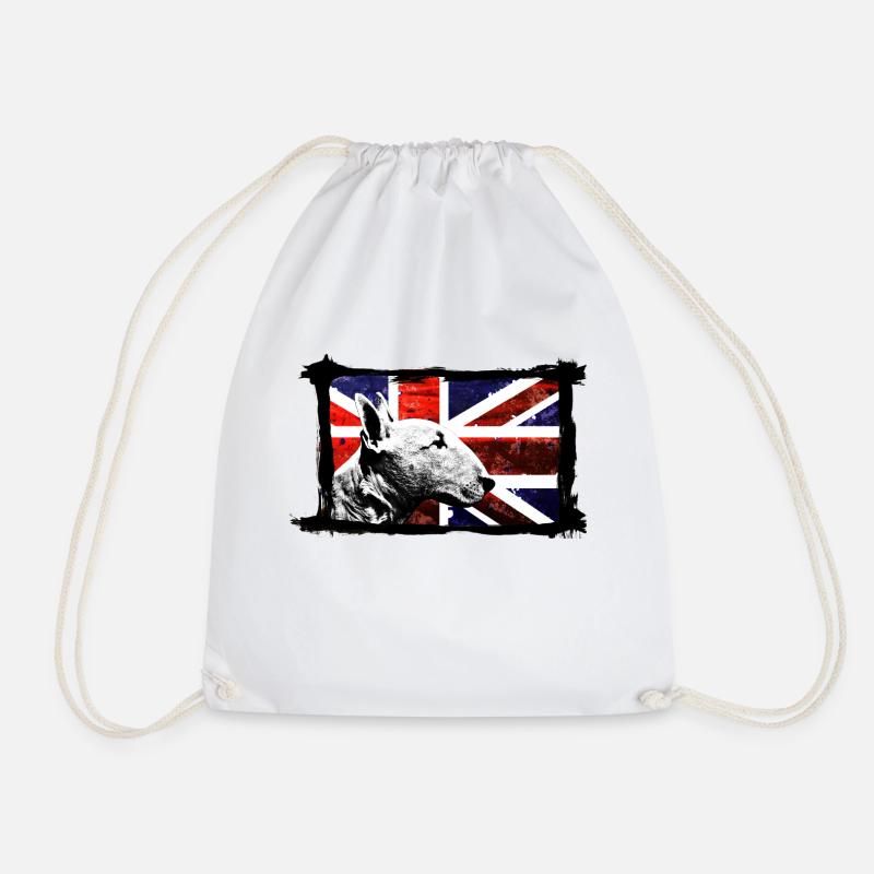 Bullterrier - Drawstring Bag - white