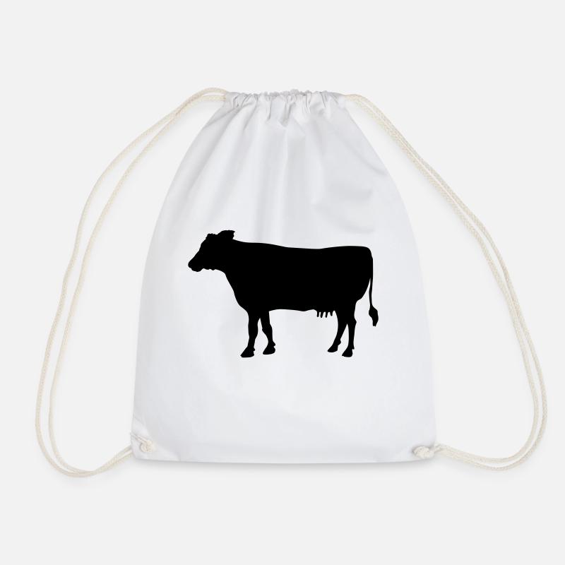 vache - Drawstring Bag - white
