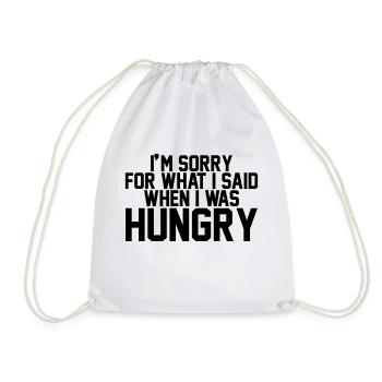 I'm sorry for what I said when I was hungry - Sac de sport léger - blanc - Devant