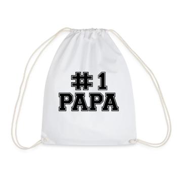 Number One Papa - Turnbeutel - Weiß - Vorne
