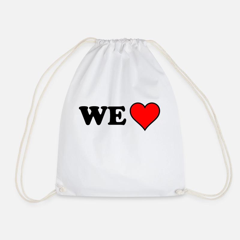 We Love (Cooper Black) - Turnbeutel - Weiß