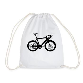 Racing bike - Drawstring Bag - white - Front