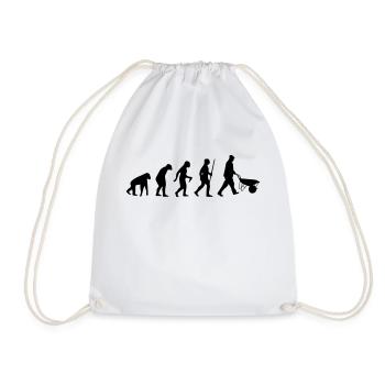 HANDWERKER EVOLUTION (BAUSTELLEN SHIRT) - Turnbeutel - Weiß - Vorne