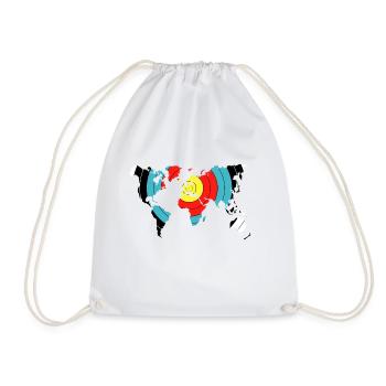 Carte du monde du tir à l’arc - Sac de sport léger - blanc - Devant