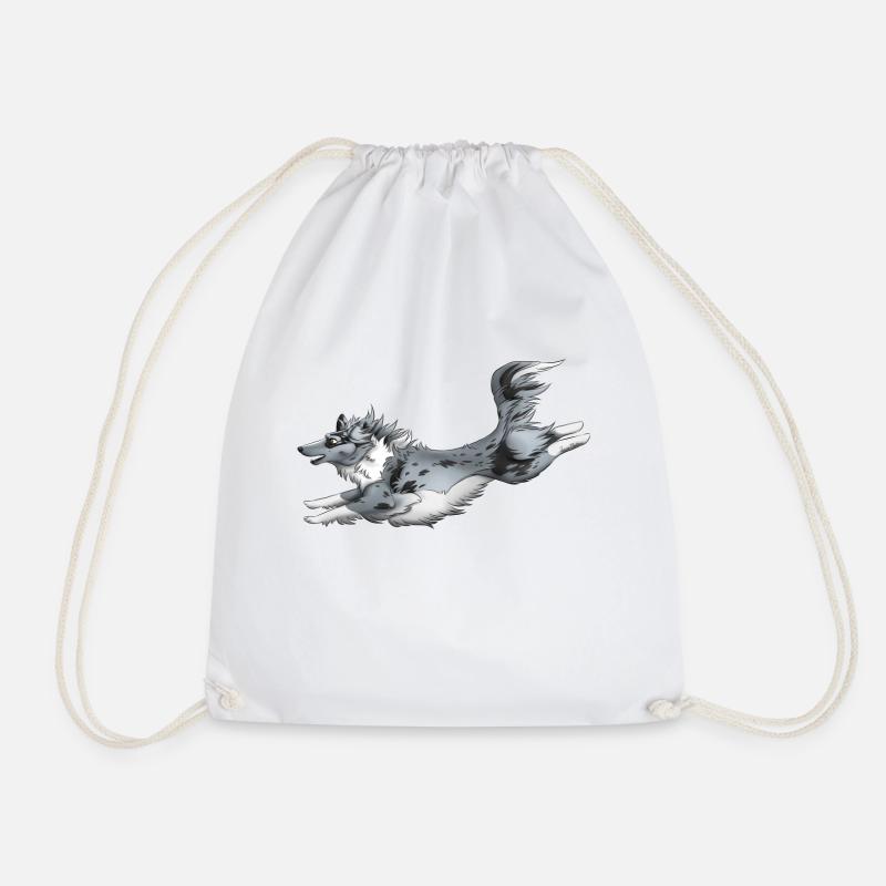 Blue Merle Shetland Sheepdog - Turnbeutel - Weiß