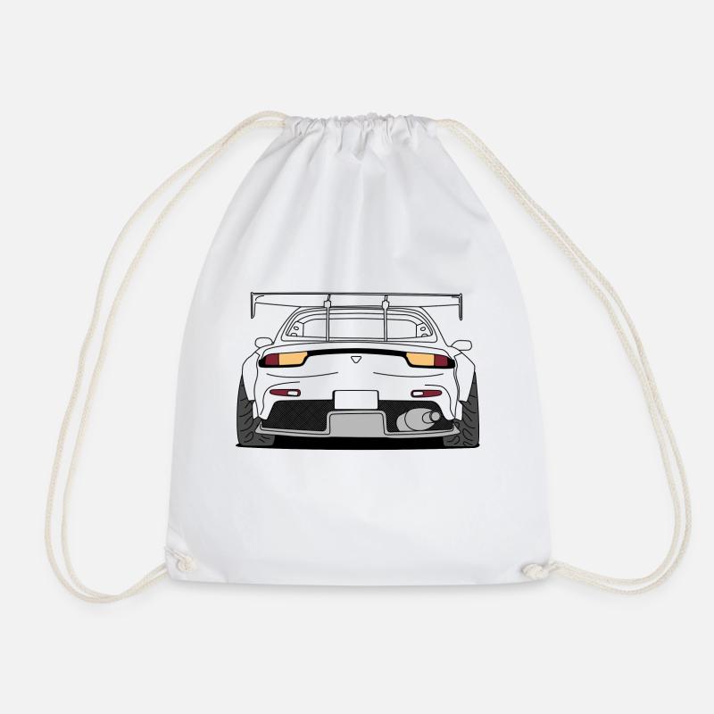 rx7 rear outlines - Turnbeutel - Weiß