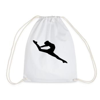 Vektor Balletttänzer Silhouette - Turnbeutel - Weiß - Vorne