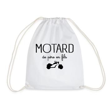 Motard De Père En Fils - Sac de sport léger - blanc - Devant