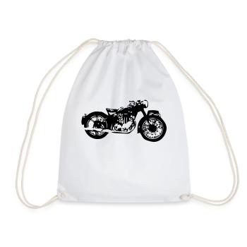 vieille moto2 - Sac de sport léger - blanc - Devant