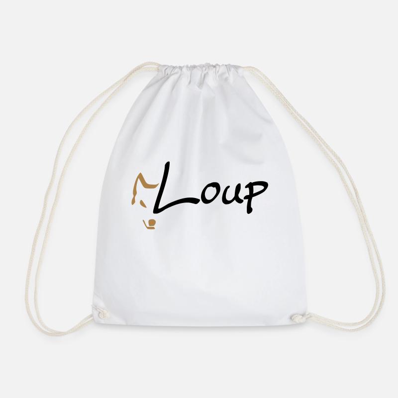 loup - Drawstring Bag - white