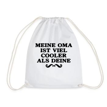 my grandma is way cooler than your - Drawstring Bag - white - Front