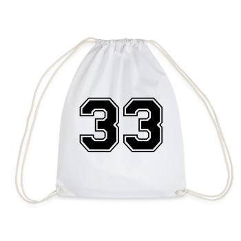 33 - Drawstring Bag - white - Front
