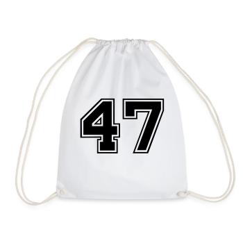 47 - Drawstring Bag - white - Front