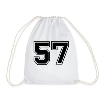 57 - Drawstring Bag - white - Front