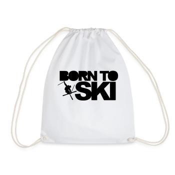 Born To Ski - Sac de sport léger - blanc - Devant