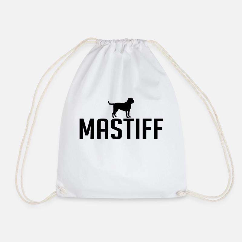 MASTIFF dog - Drawstring Bag - white