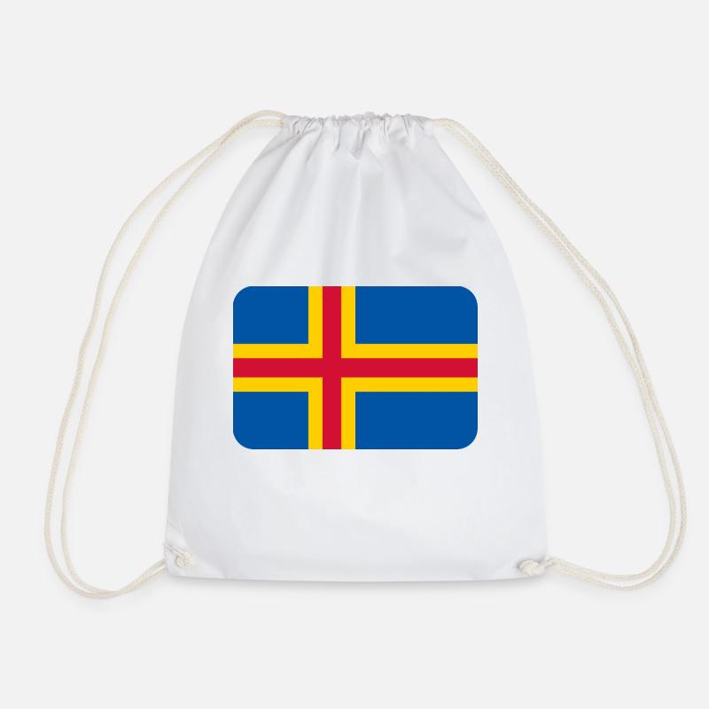 ALAND FLAG round corner 400 dpi - Turnbeutel - Weiß