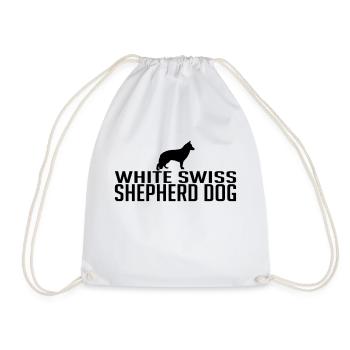 WHITE SWISS SHEPHERD DOG Schäferhund Wilsigns Hund - Turnbeutel - Weiß - Vorne