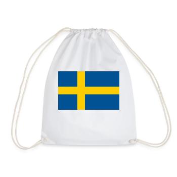 Sweden 1 Euro - Drawstring Bag - white - Front