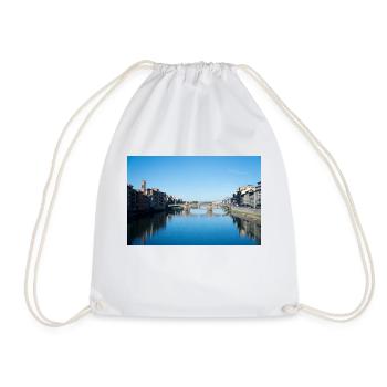 Bridges of Florence Italy V - Drawstring Bag - white - Front