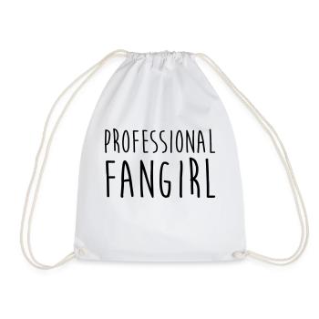 Professional Fangirl - Drawstring Bag - white - Front